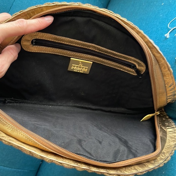 Vintage 90s De Vecchi by Hamilton Hodge woven evening clutch - Picture 10 of 10